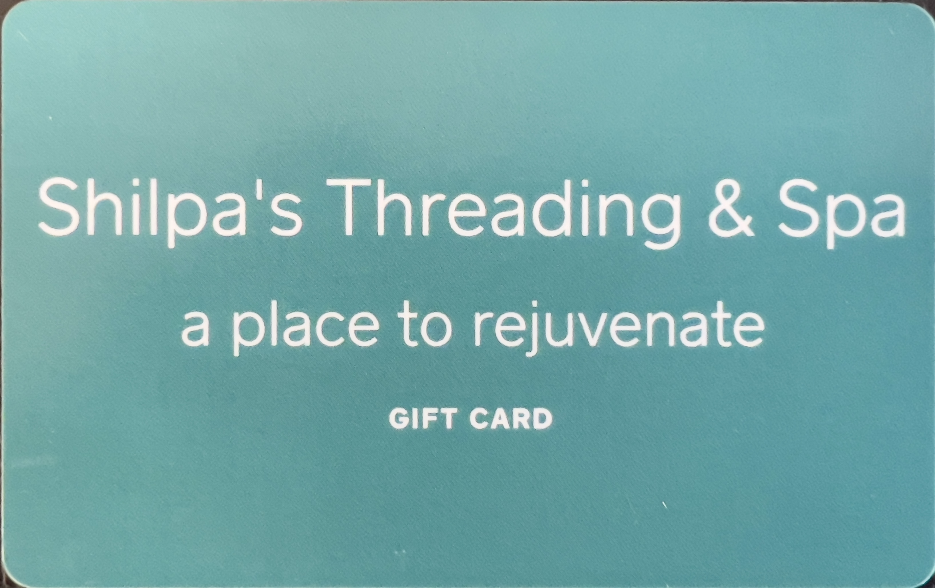 front side of gift card